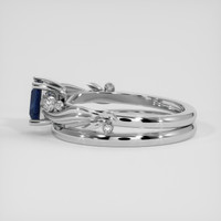 0.89 Ct. Blue Sapphire Ring, 18K White Gold 4