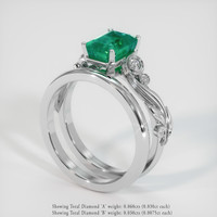 1.83 Ct. Emerald Ring, 18K White Gold 2