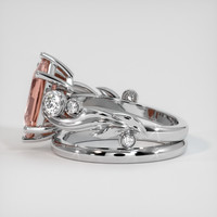 2.44 Ct. Pinkish Brown Sapphire Ring, 18K White Gold 4