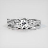 1.55 Ct. White Sapphire Ring, 18K White Gold 1