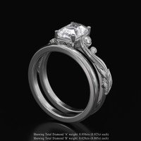 1.60 Ct. Sapphire Ring, 18K White Gold 2