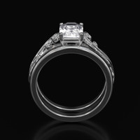1.60 Ct. Sapphire Ring, 18K White Gold 3