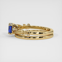 1.10 Ct. Blue Sapphire Ring, 10K Yellow Gold 4