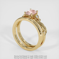 1.57 Ct. Padparadscha Sapphire Ring, 14K Yellow Gold 2