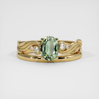 1.15 Ct. Green Sapphire Ring, 14K Yellow Gold 1