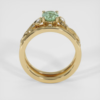 1.15 Ct. Green Sapphire Ring, 14K Yellow Gold 3