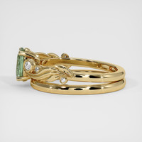 1.15 Ct. Green Sapphire Ring, 14K Yellow Gold 4