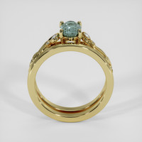 1.39 Ct. Bluish Green Sapphire Ring, 14K Yellow Gold 3