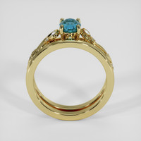 1.19 Ct. Greenish Blue Sapphire Ring, 14K Yellow Gold 3