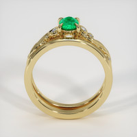 0.57 Ct. Emerald Ring, 18K Yellow Gold 3