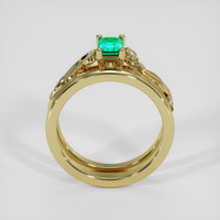 0.48 Ct. Emerald Ring, 18K Yellow Gold 3