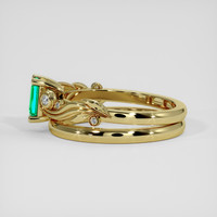 0.48 Ct. Emerald Ring, 18K Yellow Gold 4