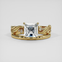 1.65 Ct. White Sapphire Ring, 18K Yellow Gold 1