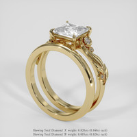 1.65 Ct. White Sapphire Ring, 18K Yellow Gold 2