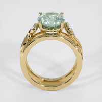 4.70 Ct. Bluish Green Sapphire Ring, 18K Yellow Gold 3