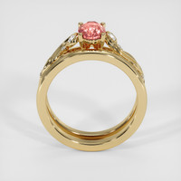 1.06 Ct. Padparadscha Sapphire Ring, 18K Yellow Gold 3