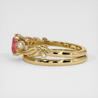 1.06 Ct. Padparadscha Sapphire Ring, 18K Yellow Gold 4