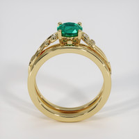 0.83 Ct. Emerald Ring, 18K Yellow Gold 3