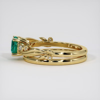 0.83 Ct. Emerald Ring, 18K Yellow Gold 4