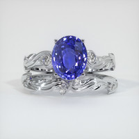 3.30 Ct. Blue Sapphire Ring, Platinum 950 1