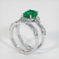 1.75 Ct. Emerald Ring, Platinum 950 2