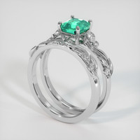 1.24 Ct. Emerald Ring, Platinum 950 2