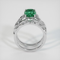 3.08 Ct. Bluish Green Sapphire Ring, Platinum 950 3