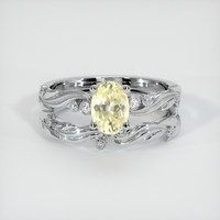 0.91 Ct. Yellow Sapphire Ring, Platinum 950 1