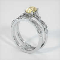 0.91 Ct. Yellow Sapphire Ring, Platinum 950 2