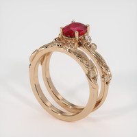 1.21 Ct. Ruby Ring, 14K Rose Gold 2