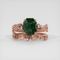 3.26 Ct. Bluish Green Sapphire Ring, 14K Rose Gold 1