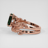 3.26 Ct. Bluish Green Sapphire Ring, 14K Rose Gold 4