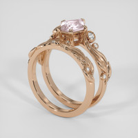 1.22 Ct. Pink Sapphire Ring, 14K Rose Gold 2