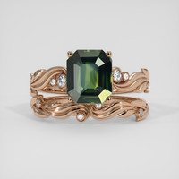 3.54 Ct. Bi Color Sapphire Ring, 14K Rose Gold 1