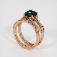 3.01 Ct. Green Sapphire Ring, 14K Rose Gold 2