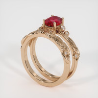 1.21 Ct. Ruby Ring, 18K Rose Gold 2
