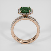 3.26 Ct. Bluish Green Sapphire Ring, 18K Rose Gold 3