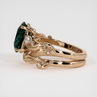 3.50 Ct. Bluish Green Sapphire Ring, 18K Rose Gold 4