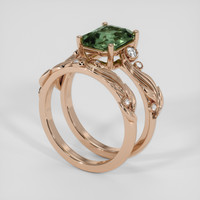3.54 Ct. Bi Color Sapphire Ring, 18K Rose Gold 2