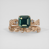 3.68 Ct. Green Sapphire Ring, 18K Rose Gold 1