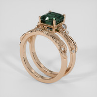3.68 Ct. Green Sapphire Ring, 18K Rose Gold 2