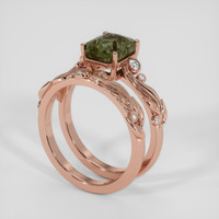 2.97 Ct. Color Change Sapphire Ring, 18K Rose Gold 2