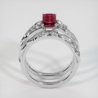 1.57 Ct. Purplish Red Ruby Ring, 10K White Gold 3