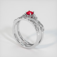 0.37 Ct. Ruby Ring, 10K White Gold 2
