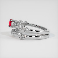 0.37 Ct. Ruby Ring, 10K White Gold 4