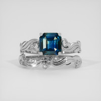 1.55 Ct. Bi Color / Parti Sapphire Ring, 10K White Gold 1