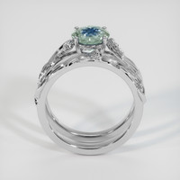 2.30 Ct. Greenish Blue Sapphire Ring, 10K White Gold 3