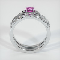 0.47 Ct. Pink Sapphire Ring, 14K White Gold 3