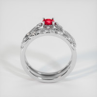 0.37 Ct. Ruby Ring, 14K White Gold 3