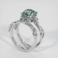 4.10 Ct. Sapphire Ring, 14K White Gold 2